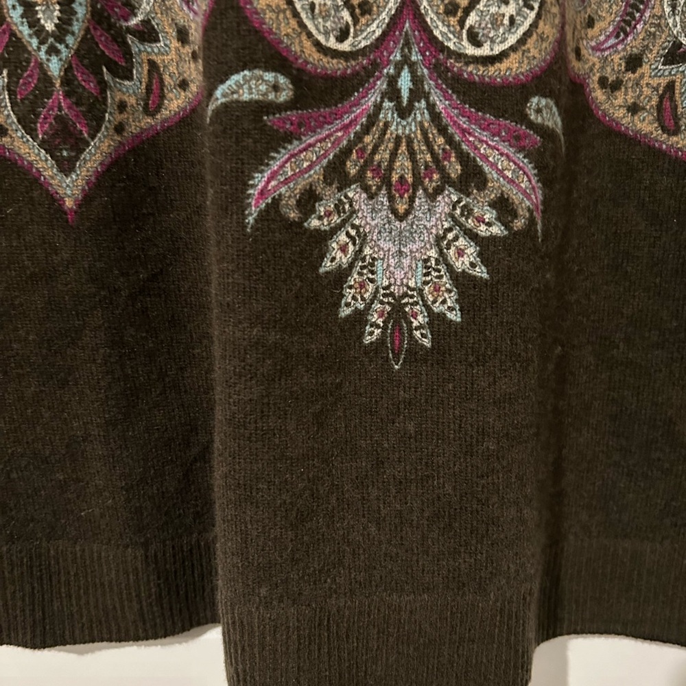 Talbots Cashmere Audrey Paisley Sweater - Picture 3 of 8